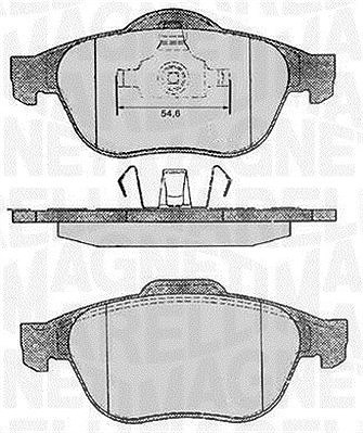 Magneti Marelli Bremsbelagsatz, Scheibenbremse [Hersteller-Nr. 363916060571] für Renault von MAGNETI MARELLI