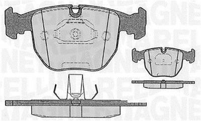 Magneti Marelli Bremsbelagsatz, Scheibenbremse [Hersteller-Nr. 363916060579] für Alpina, BMW von MAGNETI MARELLI