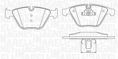 Magneti Marelli Bremsbelagsatz, Scheibenbremse [Hersteller-Nr. 363916060581] für BMW von MAGNETI MARELLI