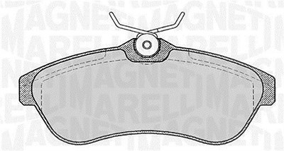 Magneti Marelli Bremsbelagsatz, Scheibenbremse [Hersteller-Nr. 363916060587] für Citroën von MAGNETI MARELLI