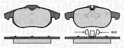 Magneti Marelli Bremsbelagsatz, Scheibenbremse [Hersteller-Nr. 363916060588] für Fiat, Saab von MAGNETI MARELLI