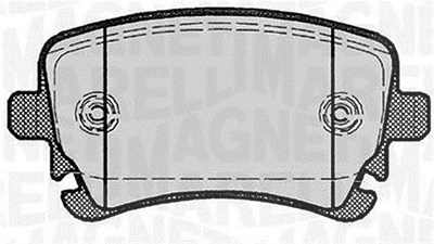 Magneti Marelli Bremsbelagsatz, Scheibenbremse [Hersteller-Nr. 363916060602] für Audi, VW von MAGNETI MARELLI