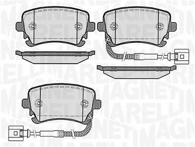 Magneti Marelli Bremsbelagsatz, Scheibenbremse [Hersteller-Nr. 363916060603] für Audi, VW von MAGNETI MARELLI