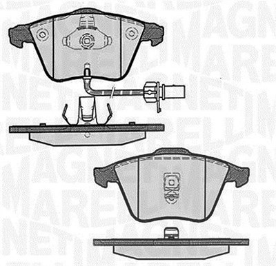 Magneti Marelli Bremsbelagsatz, Scheibenbremse [Hersteller-Nr. 363916060607] für Audi von MAGNETI MARELLI