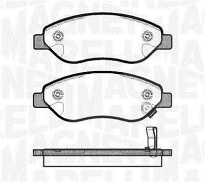 Magneti Marelli Bremsbelagsatz, Scheibenbremse [Hersteller-Nr. 363916060618] für BMW, Opel von MAGNETI MARELLI