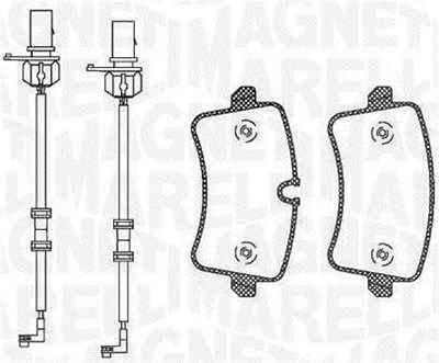 Magneti Marelli Bremsbelagsatz, Scheibenbremse [Hersteller-Nr. 363916060674] für Audi von MAGNETI MARELLI