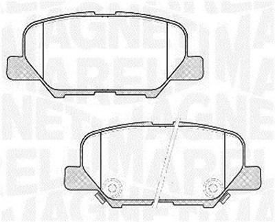 Magneti Marelli Bremsbelagsatz, Scheibenbremse [Hersteller-Nr. 363916060678] für Citroën, Mazda, Mitsubishi, Peugeot, Toyota von MAGNETI MARELLI