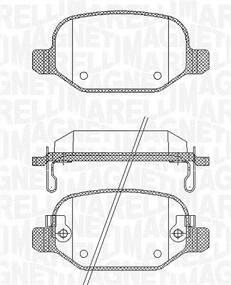 Magneti Marelli Bremsbelagsatz, Scheibenbremse [Hersteller-Nr. 363916060688] für Fiat von MAGNETI MARELLI