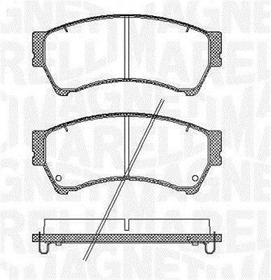 Magneti Marelli Bremsbelagsatz, Scheibenbremse [Hersteller-Nr. 363916060699] für Mazda von MAGNETI MARELLI