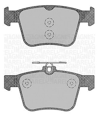 Magneti Marelli Bremsbelagsatz, Scheibenbremse [Hersteller-Nr. 363916060713] für Audi, Seat, Skoda, VW von MAGNETI MARELLI