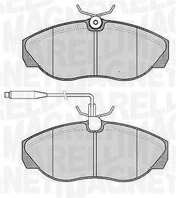 Magneti Marelli Bremsbelagsatz, Scheibenbremse [Hersteller-Nr. 363916060789] für Fiat, Peugeot, Citroën von MAGNETI MARELLI