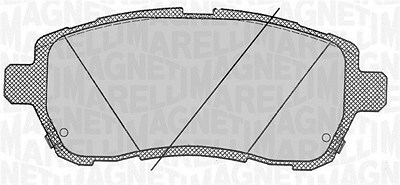 Magneti Marelli Bremsbelagsatz, Scheibenbremse [Hersteller-Nr. 363916060818] für Daihatsu, Mazda, Subaru, Suzuki von MAGNETI MARELLI