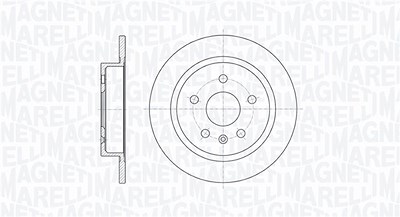 Magneti Marelli Bremsscheibe [Hersteller-Nr. 361302040101] für Chevrolet, Opel, Saab von MAGNETI MARELLI