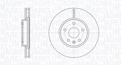 Magneti Marelli Bremsscheibe [Hersteller-Nr. 361302040104] für Chevrolet, Opel, Saab, Vauxhall von MAGNETI MARELLI