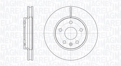 Magneti Marelli Bremsscheibe [Hersteller-Nr. 361302040106] für Chevrolet, Opel, Saab, Vauxhall von MAGNETI MARELLI