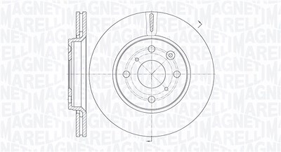 Magneti Marelli Bremsscheibe [Hersteller-Nr. 361302040124] für Citroën, Peugeot, Toyota von MAGNETI MARELLI