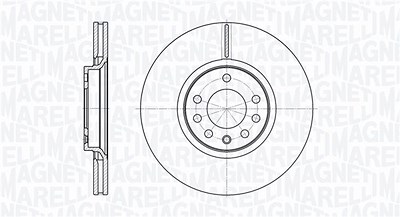 Magneti Marelli Bremsscheibe [Hersteller-Nr. 361302040140] für Opel, Saab, Vauxhall von MAGNETI MARELLI