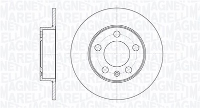 Magneti Marelli 1x Bremsscheibe [Hersteller-Nr. 361302040151] für Audi, Seat, Skoda, VW von MAGNETI MARELLI