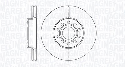 Magneti Marelli Bremsscheibe [Hersteller-Nr. 361302040158] für Audi, Seat, Skoda, VW von MAGNETI MARELLI