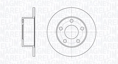 Magneti Marelli Bremsscheibe [Hersteller-Nr. 361302040161] für Audi, Skoda, VW von MAGNETI MARELLI