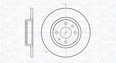 Magneti Marelli Bremsscheibe [Hersteller-Nr. 361302040167] für Chrysler, Fiat, Lancia von MAGNETI MARELLI