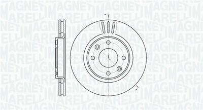 Magneti Marelli Bremsscheibe [Hersteller-Nr. 361302040174] für Citroën, Ds, Opel, Peugeot, Vauxhall von MAGNETI MARELLI