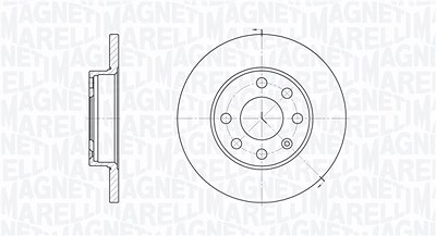 Magneti Marelli Bremsscheibe [Hersteller-Nr. 361302040177] für Bedford, Opel, Vauxhall von MAGNETI MARELLI