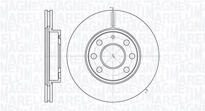 Magneti Marelli Bremsscheibe [Hersteller-Nr. 361302040184] für Opel, Vauxhall von MAGNETI MARELLI