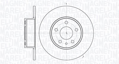 Magneti Marelli Bremsscheibe [Hersteller-Nr. 361302040185] für Alfa Romeo, Lancia von MAGNETI MARELLI