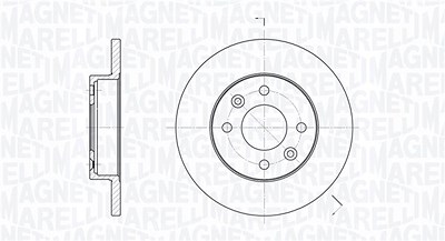 Magneti Marelli Bremsscheibe [Hersteller-Nr. 361302040191] für Dacia, Renault von MAGNETI MARELLI