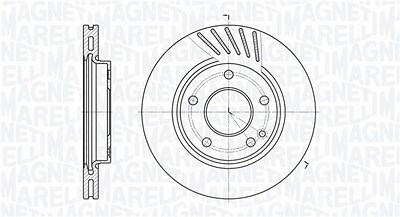 Magneti Marelli Bremsscheibe [Hersteller-Nr. 361302040214] für Mercedes-Benz von MAGNETI MARELLI