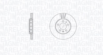 Magneti Marelli Bremsscheibe [Hersteller-Nr. 361302040220] für Audi, Seat, Skoda, VW von MAGNETI MARELLI