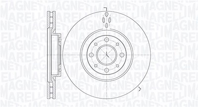 Magneti Marelli Bremsscheibe [Hersteller-Nr. 361302040246] für Alfa Romeo, Chrysler, Fiat, Lancia von MAGNETI MARELLI