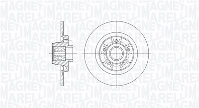 Magneti Marelli 1x Bremsscheibe [Hersteller-Nr. 361302040651] für Mercedes-Benz, Renault von MAGNETI MARELLI