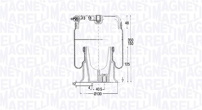 Magneti Marelli Federbalg, Luftfederung [Hersteller-Nr. 030607020185] für Iveco von MAGNETI MARELLI