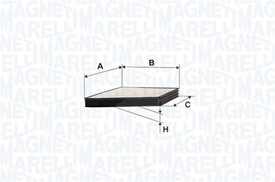 Magneti Marelli Filter, Innenraumluft [Hersteller-Nr. 350203062200] für Porsche, Audi von MAGNETI MARELLI