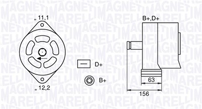 Magneti Marelli Generator [Hersteller-Nr. 063320025010] von MAGNETI MARELLI