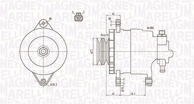 Magneti Marelli Generator [Hersteller-Nr. 063731183010] für Mitsubishi von MAGNETI MARELLI