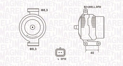 Magneti Marelli Generator [Hersteller-Nr. 063731470010] für Dacia, Renault von MAGNETI MARELLI