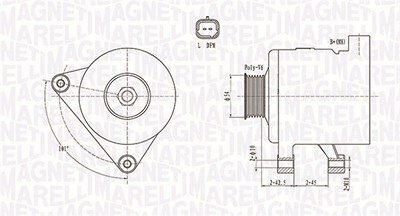 Magneti Marelli Generator [Hersteller-Nr. 063731498010] für Citroën, Peugeot von MAGNETI MARELLI