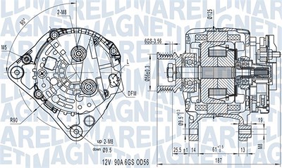 Magneti Marelli Generator [Hersteller-Nr. 063731512010] für Audi, Skoda von MAGNETI MARELLI