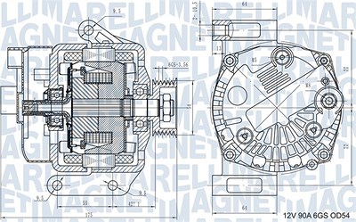 Magneti Marelli Generator [Hersteller-Nr. 063731562210] für Fiat von MAGNETI MARELLI