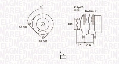 Magneti Marelli Generator [Hersteller-Nr. 063731661010] für Nissan, Opel, Renault von MAGNETI MARELLI