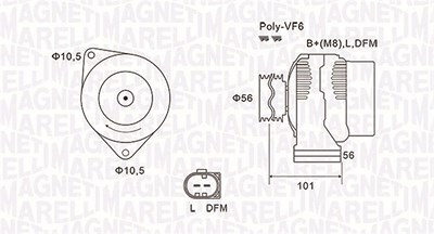 Magneti Marelli Generator [Hersteller-Nr. 063731689010] für Mercedes-Benz von MAGNETI MARELLI