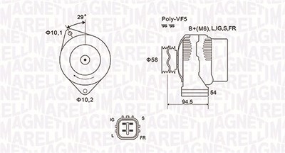 Magneti Marelli Generator [Hersteller-Nr. 063731721010] für Toyota von MAGNETI MARELLI