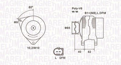 Magneti Marelli Generator [Hersteller-Nr. 063731746010] für Audi, Skoda, VW von MAGNETI MARELLI