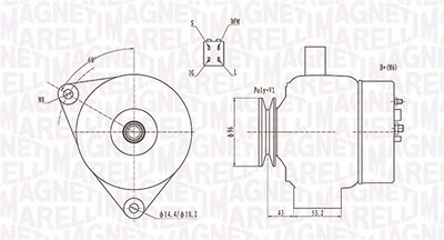 Magneti Marelli Generator [Hersteller-Nr. 063731783010] für Toyota von MAGNETI MARELLI