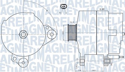 Magneti Marelli Generator [Hersteller-Nr. 063731817010] für Audi, Seat, Skoda, VW von MAGNETI MARELLI