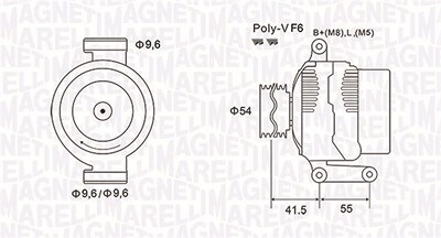 Magneti Marelli Generator [Hersteller-Nr. 063731862010] für Alfa Romeo, Fiat, Lancia, Opel, Suzuki von MAGNETI MARELLI