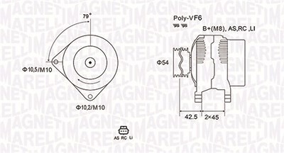 Magneti Marelli Generator [Hersteller-Nr. 063731865010] für Ford, Mazda von MAGNETI MARELLI